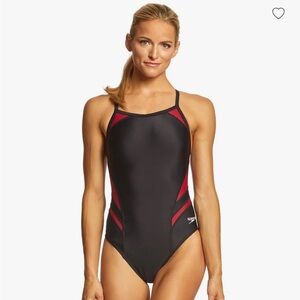 NWT Speedo Women's Tone Setter Splice Flyback One Piece Swimsuit